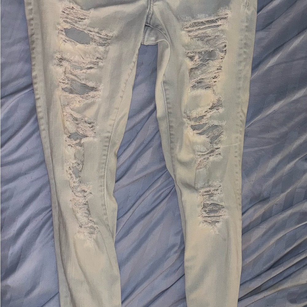 American Girl Light Blue Distressed Skinny Jeans